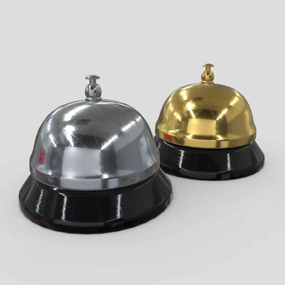 Reception Bell Low-poly 3D model