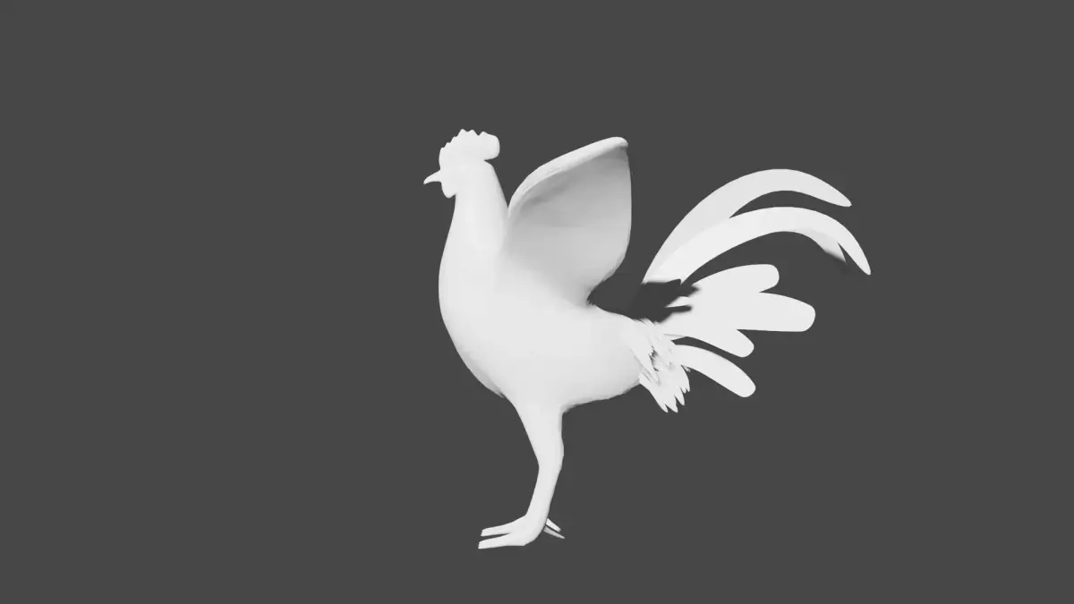 rooster free Low-poly 3D model