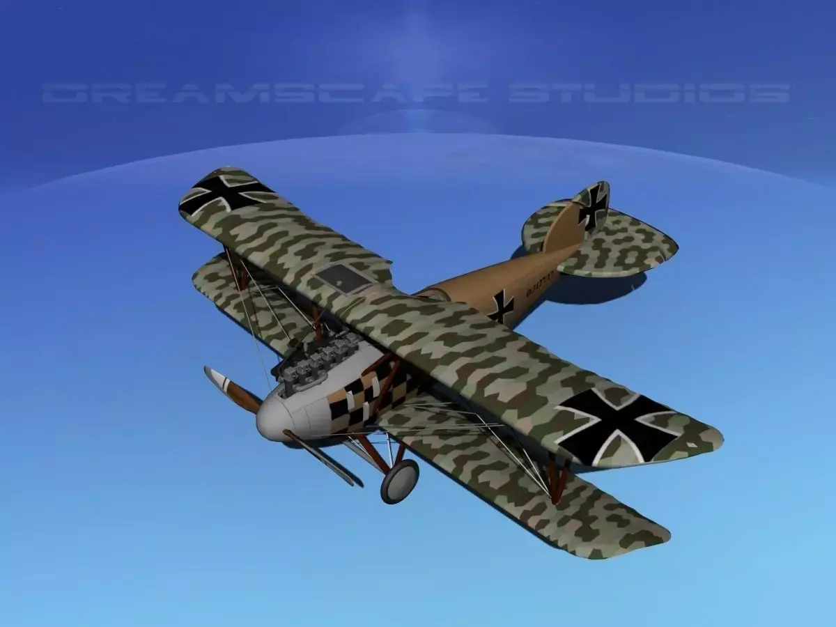 Albatross DIII Fighter 3D model 10