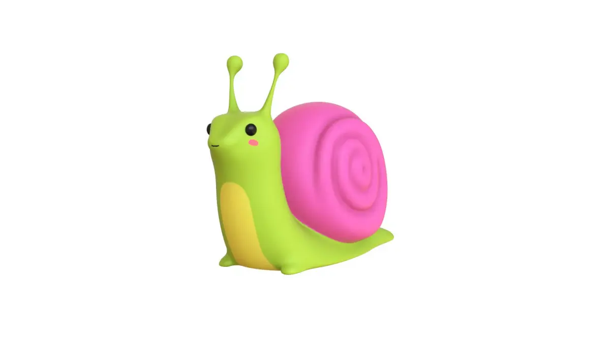Cartoon Snail v009 - 3D Model Low Poly Low-poly 3D model