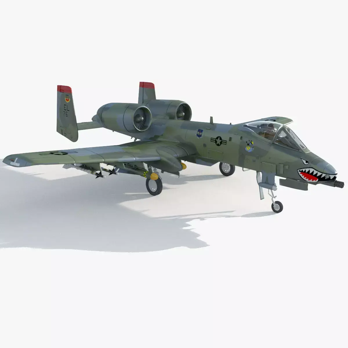 A-10 lightning military jet 3D model