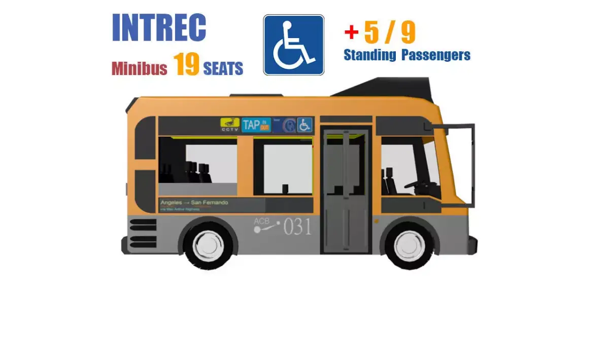 Minibus 19 seater with Wheelchair provision Low-poly 3D model