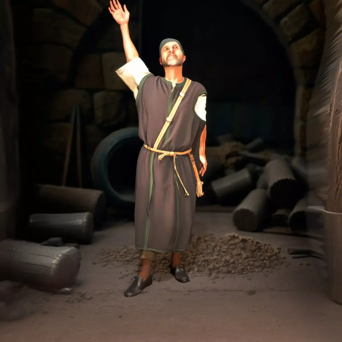 Medieval Peasant Garb model pack Low-poly 3D model