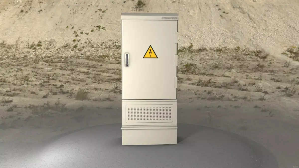 Electrical Distribution Cabinet 96  Low-poly 3D model
