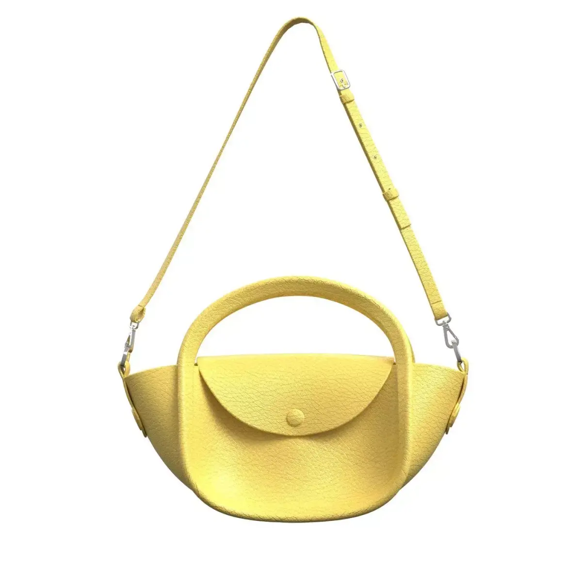 Yellow Leather Tote Bag 3D model