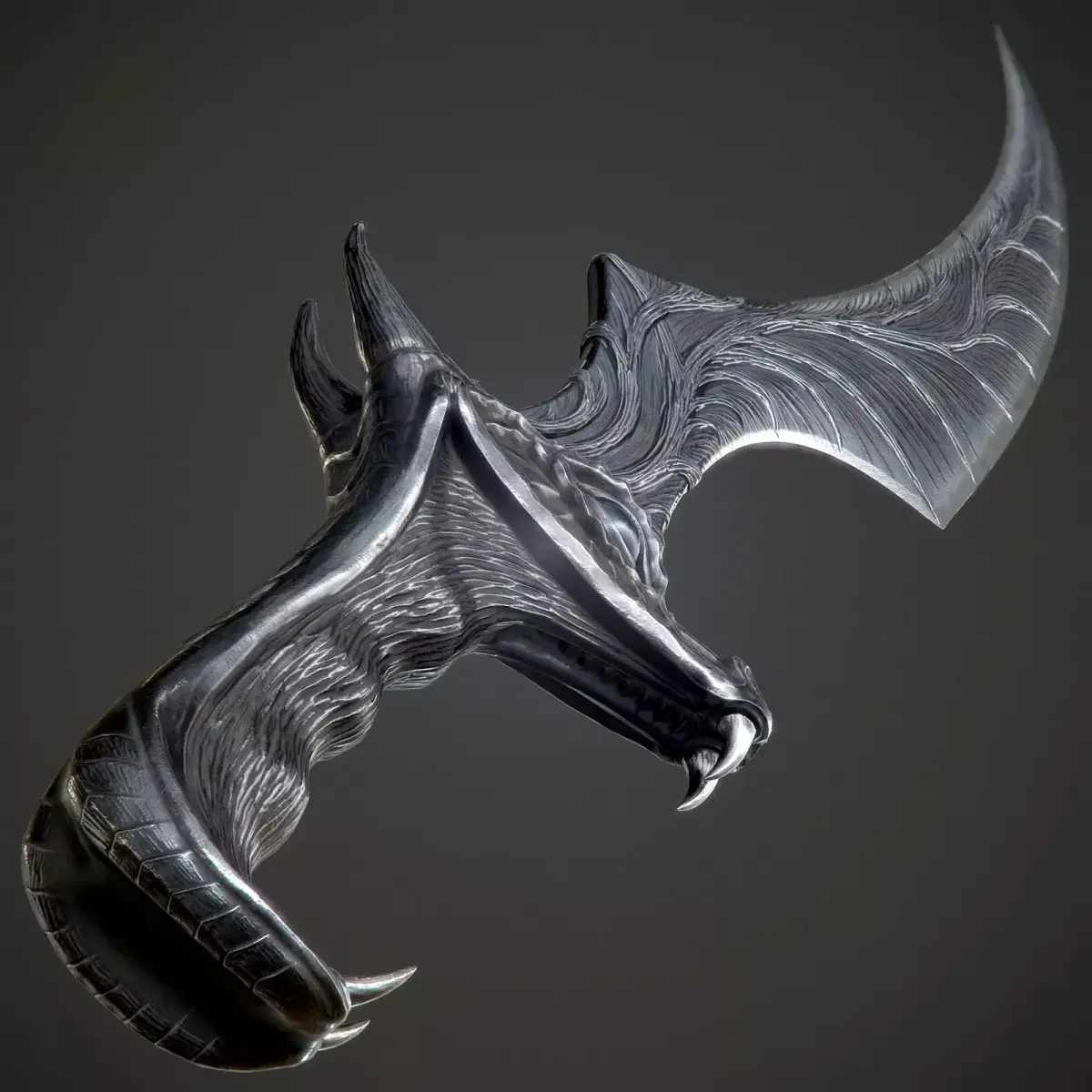 Ritual Dragon Dagger PBR Game-Ready Low-poly 3D model