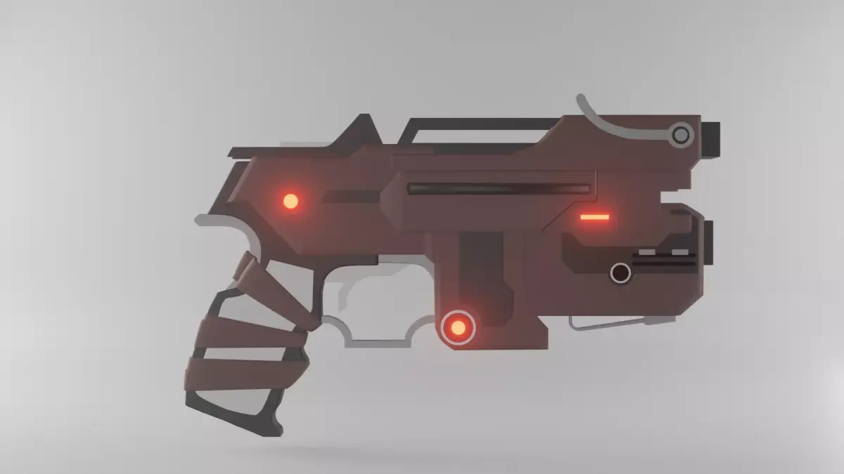 sci-fi gun 3D model order