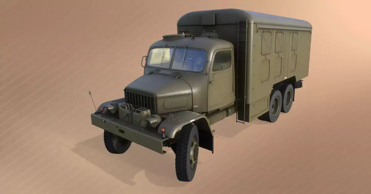 PV3S Truck Van Set Low-poly 3D model