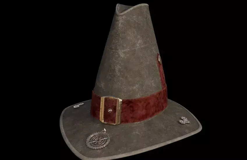 Hat historic old Low-poly 3D model