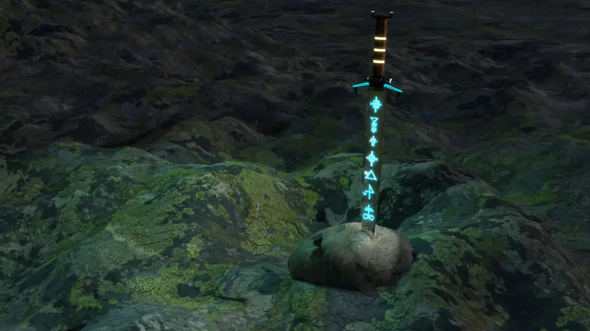 Sword 3d model in fog Free 3D model