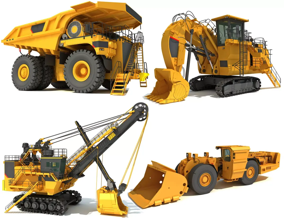 Mining Machinery 3D model purchase