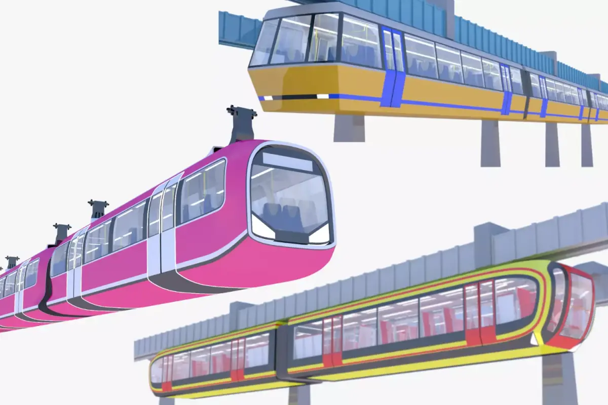 Elevated trains bundle IV 3D Model Pack
