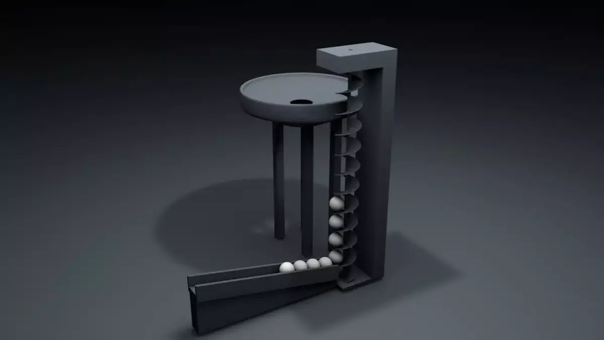 marble machine animation 3D model