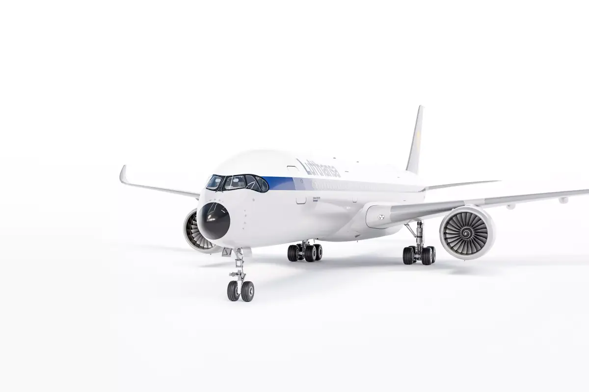 Airbus A350-900 Lufthansa retro 3D model