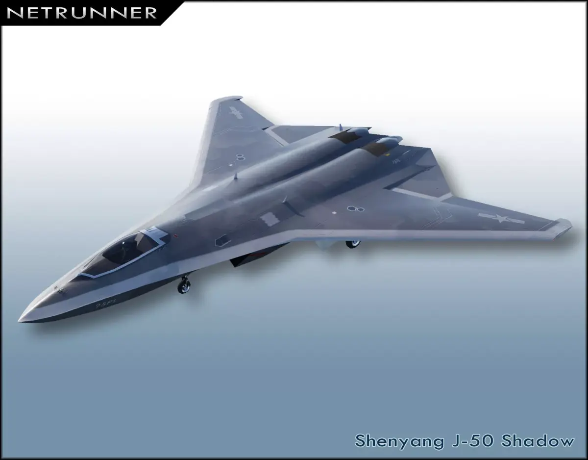 Shenyang J-50 Shadow Low-poly 3D model