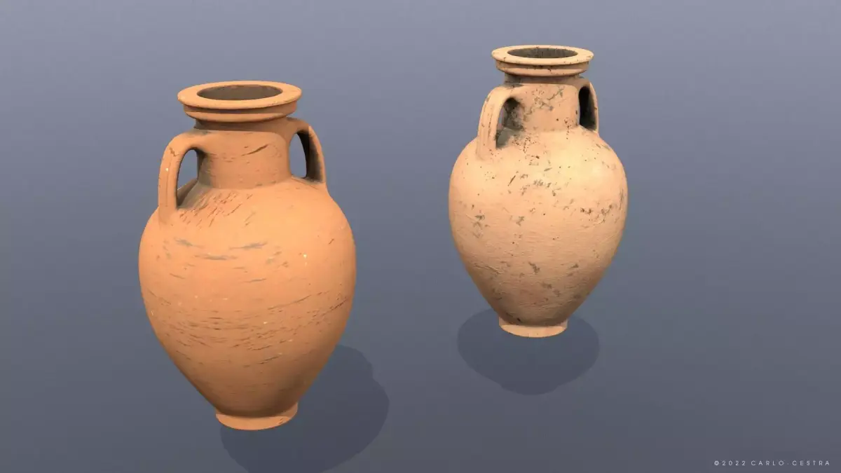 Dressel-28 type Amphora Low-poly 3D model
