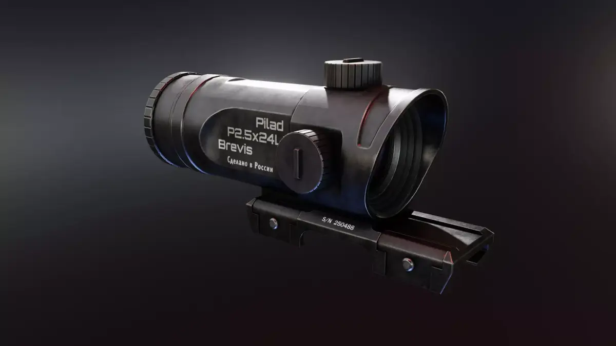 Pilad Brevis Prismatic Scope Low-poly 3D model