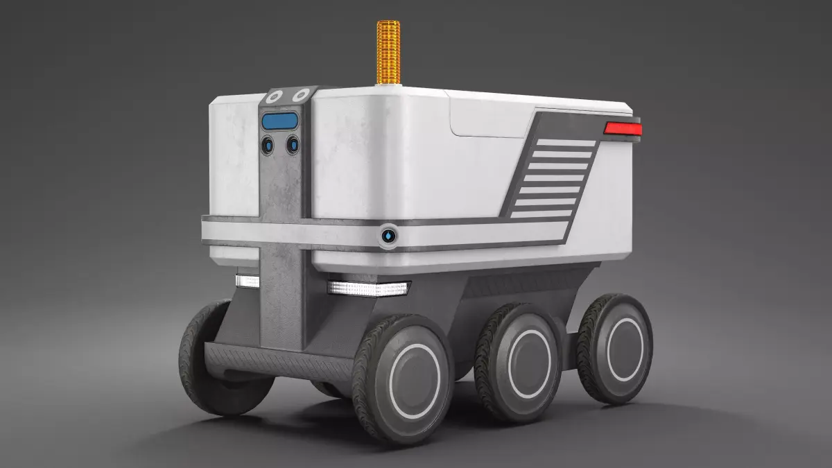 Delivery Courier Robot Low Poly PBR Low-poly 3D model