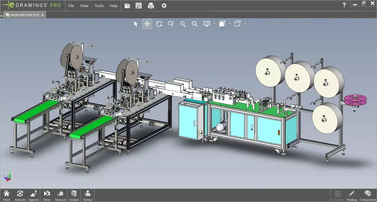 fully automatic - face mask machine 7 3D model