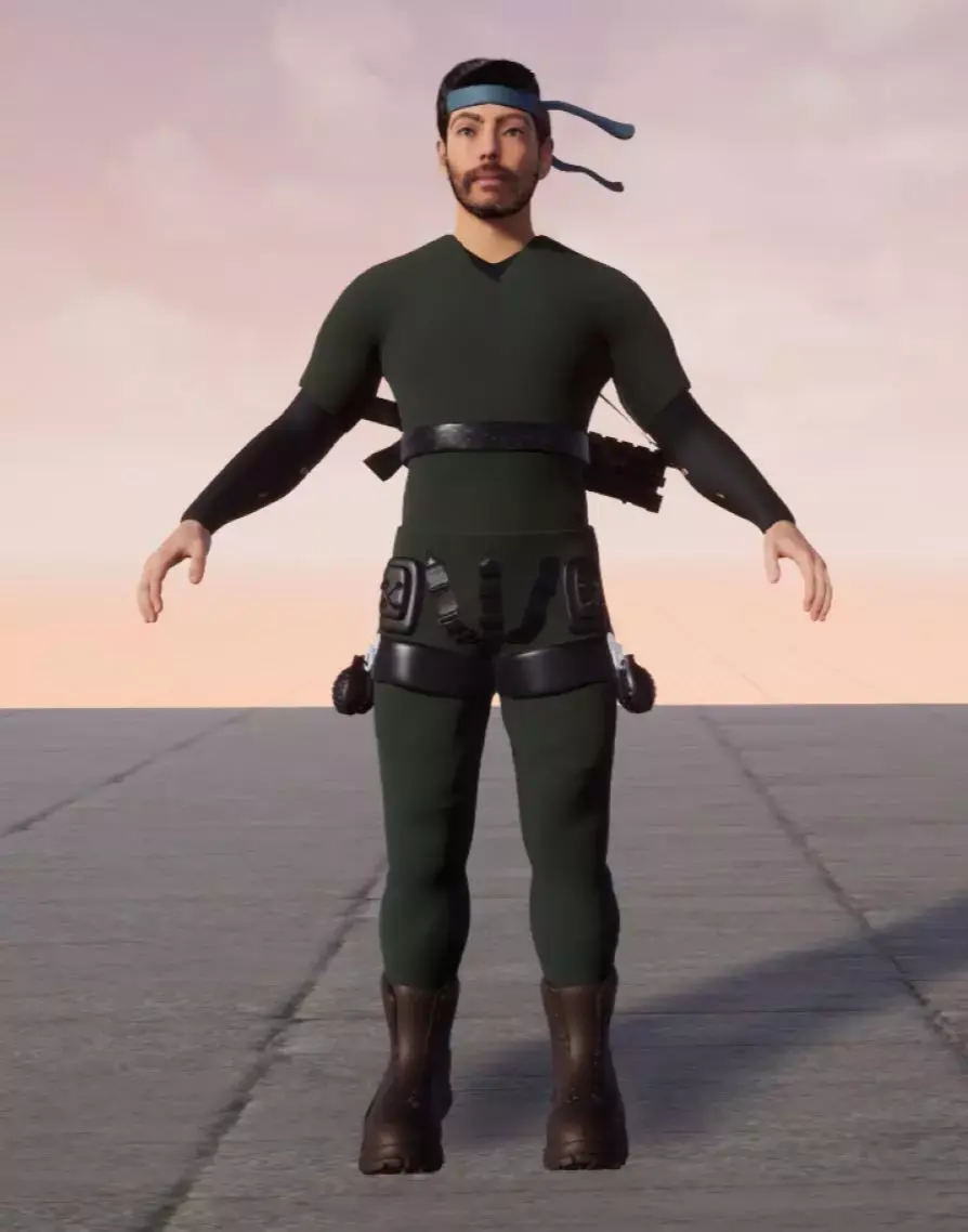 3D Army Character Low-poly 3D model