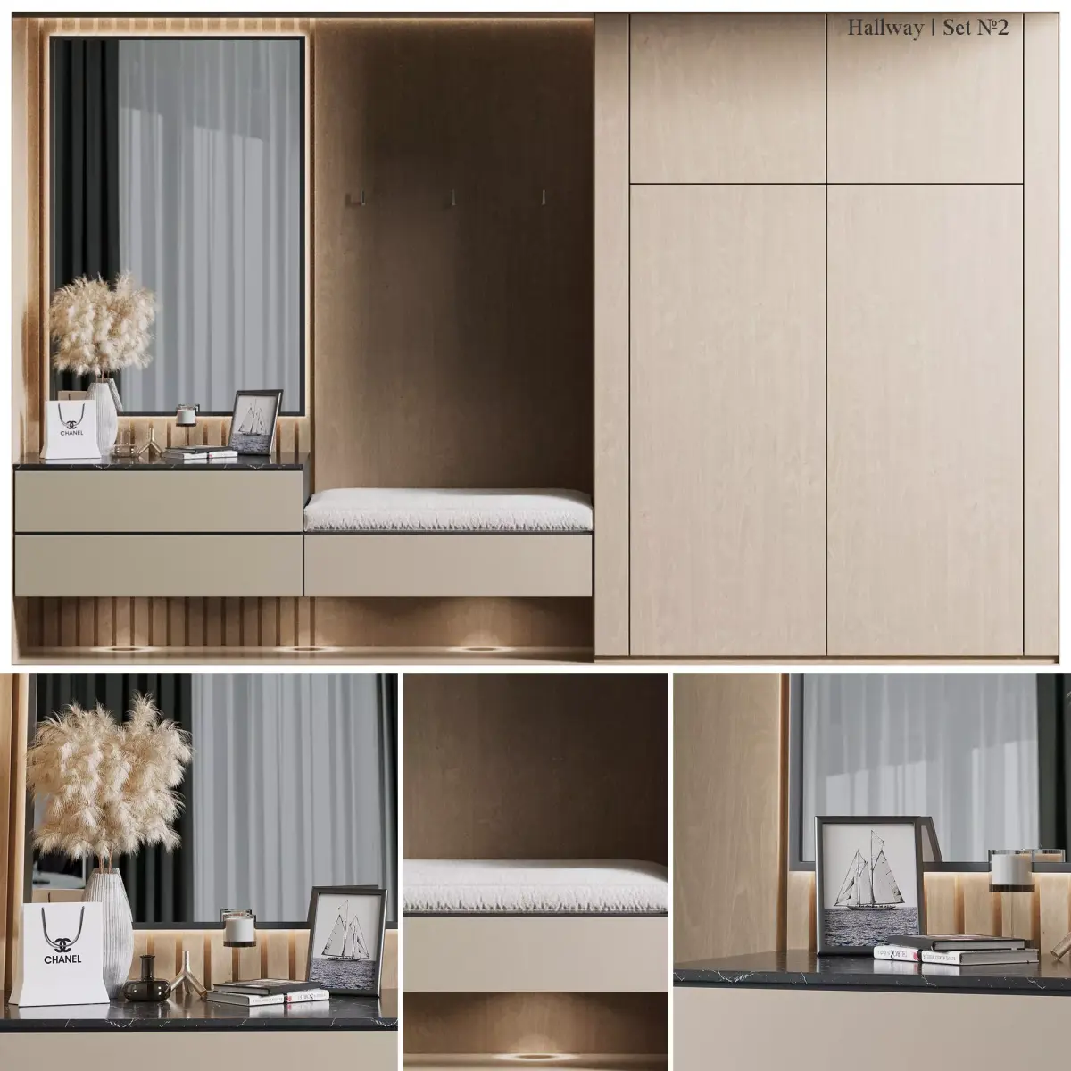 Hallway Set N2 3D model