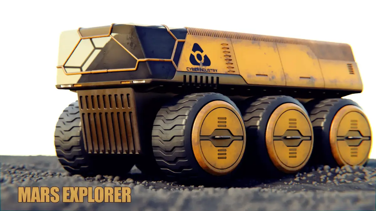 MARS EXPLORER TRUCK RIGGED 3D model