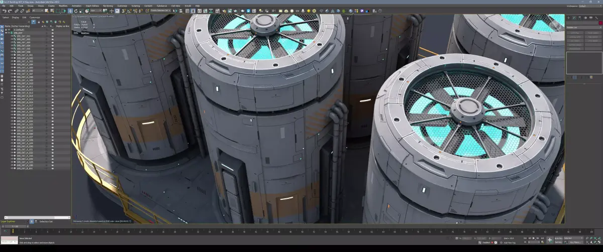 Sci Fi Building 007 Industry PBR Free 3D model