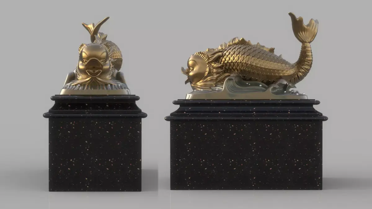 Ao Fish sculpture 3D model purchase