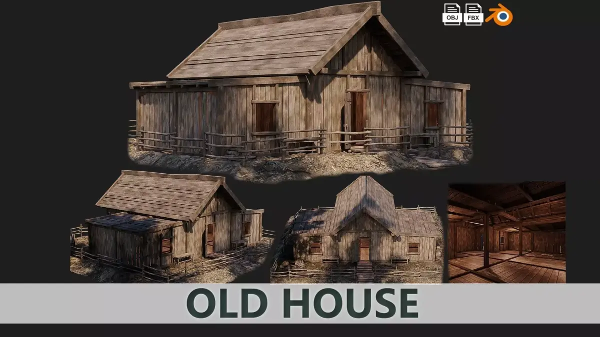 Old House 32 PBR 4K GameReady Low-poly 3D model
