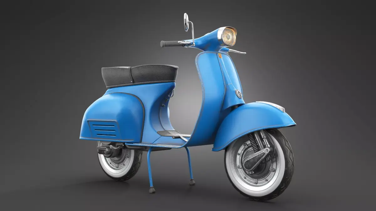 Motor Scooter Vespa PBR 3D model