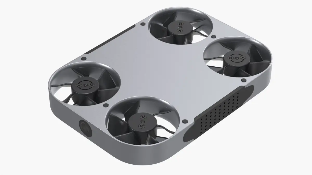 Compact Selfie Drone Silver Black 3D model