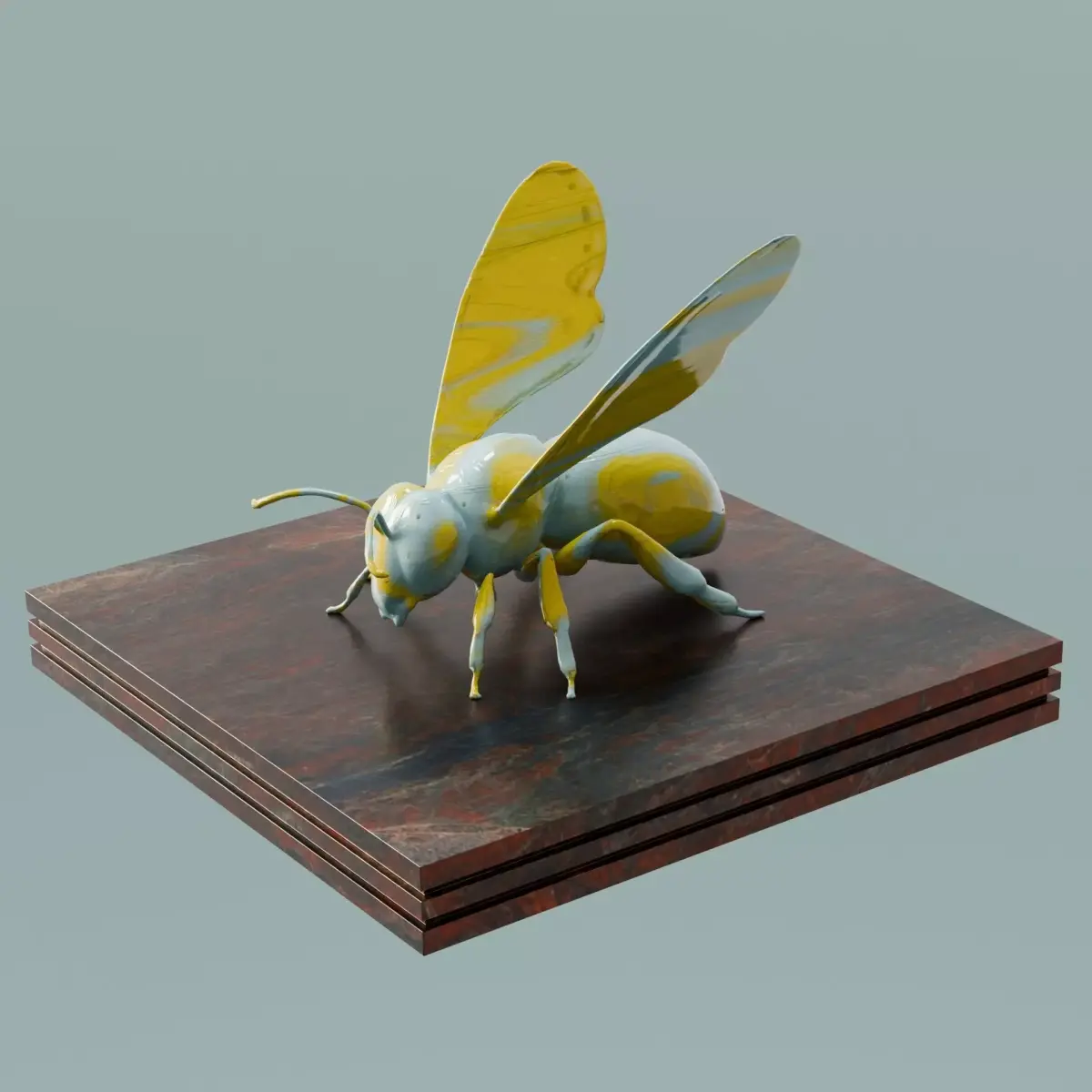 House Decoration Bee Statue Low-poly 3D model