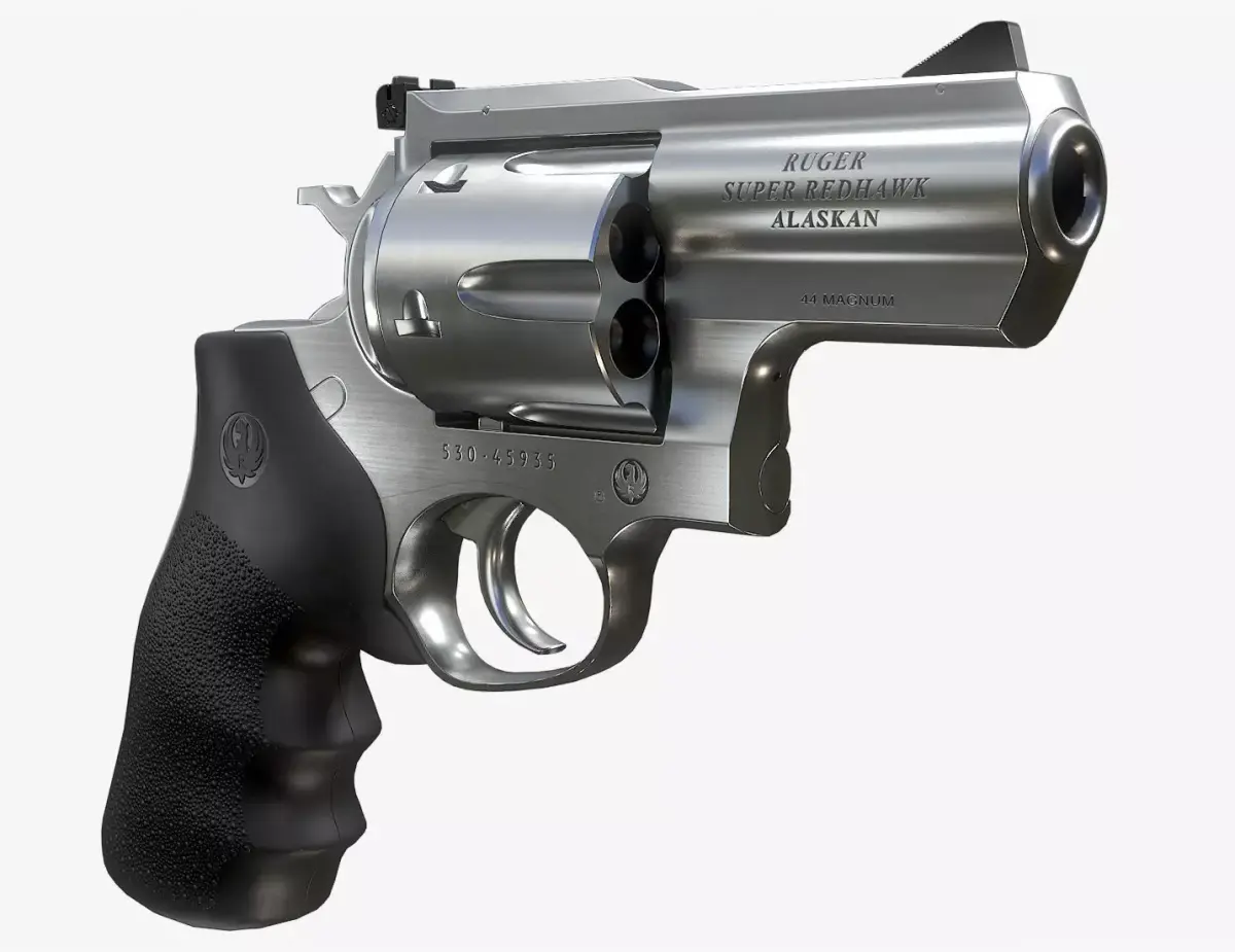 Ruger Super Redhawke Alaskan Low-poly 3D model