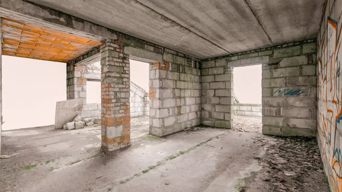 Abondoned house under construction - small part 3D model