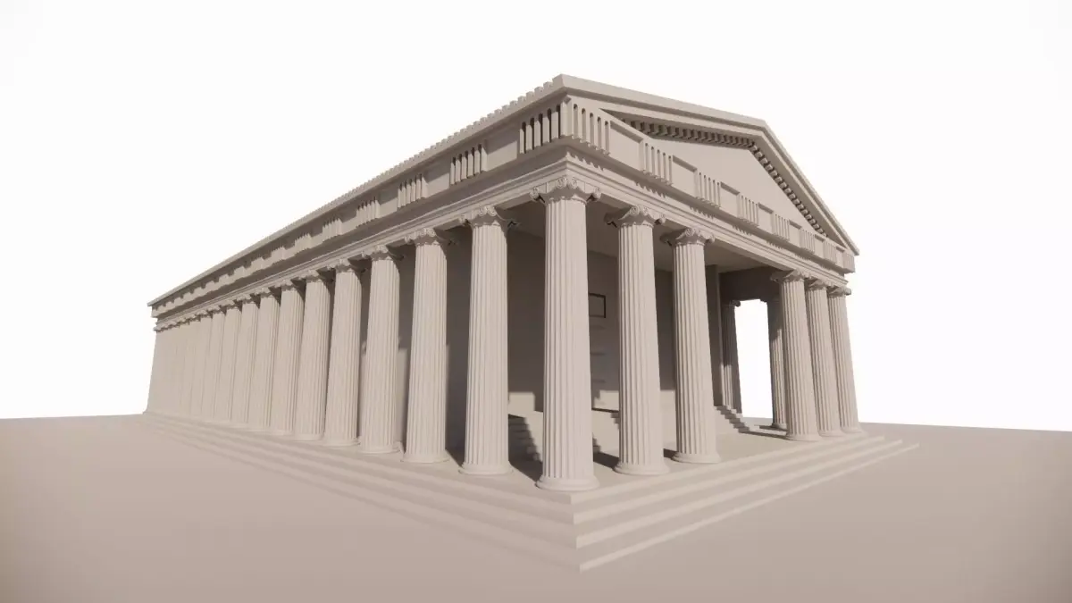 Historical temple-place of worship 3D model buy