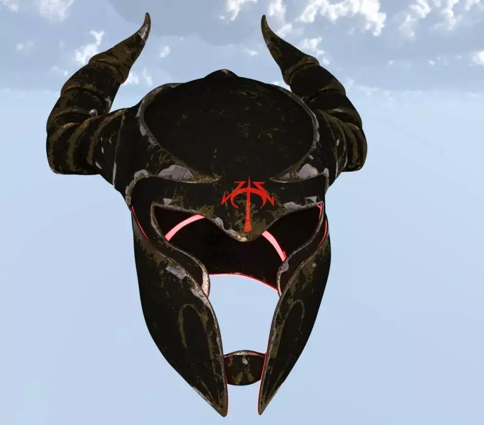 Medieval helmet old 3D model
