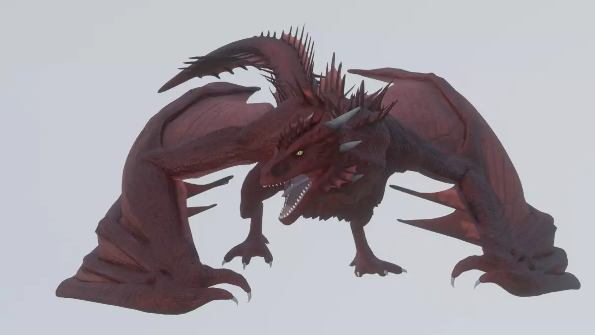 Fire Breathing Wyvern Dragon 3D model