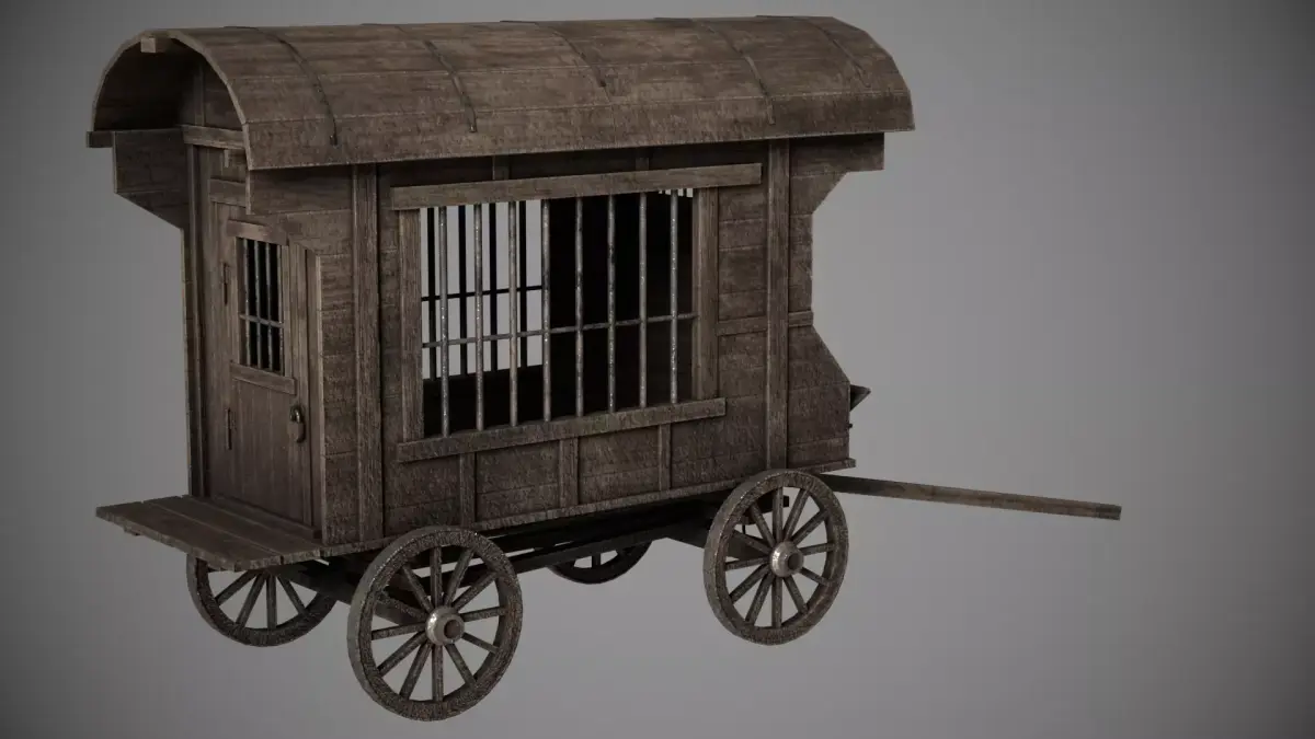 Prison Wagon Low-poly 3D model