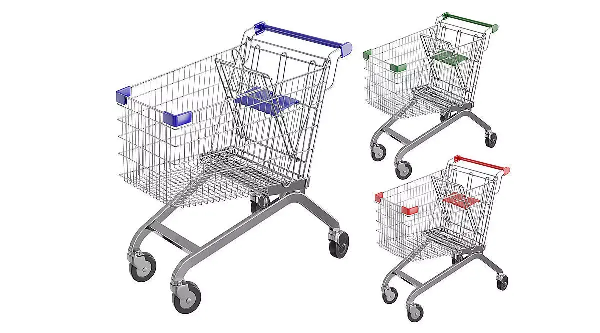 Shopping Carts BLENDER 3D Model Cycles 3D model