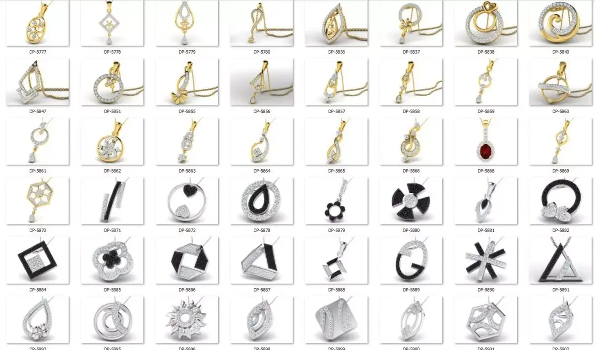 Diamond pendent 100 cad files part 04 3D print model