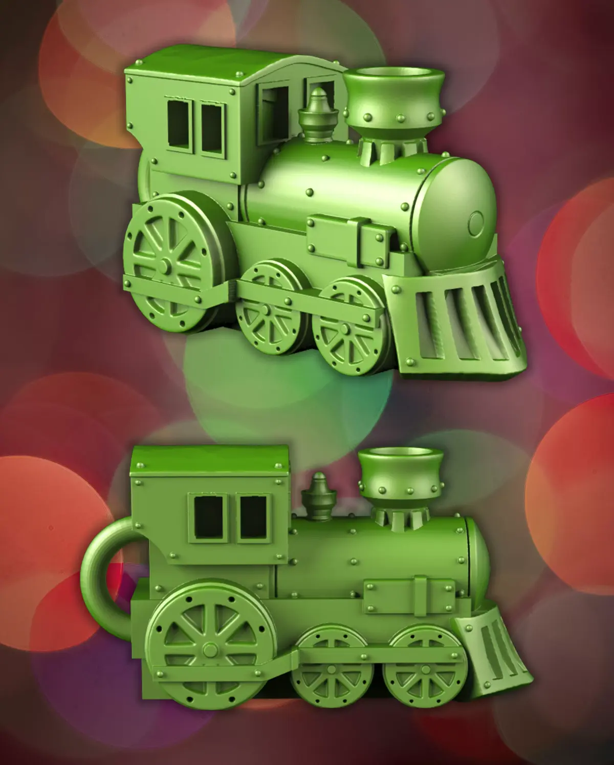 christmas train 3D print model
