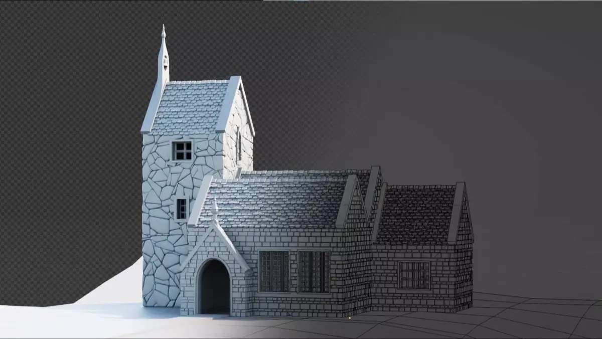 Old church HO scale for resin 3D printing 3D print model purchase