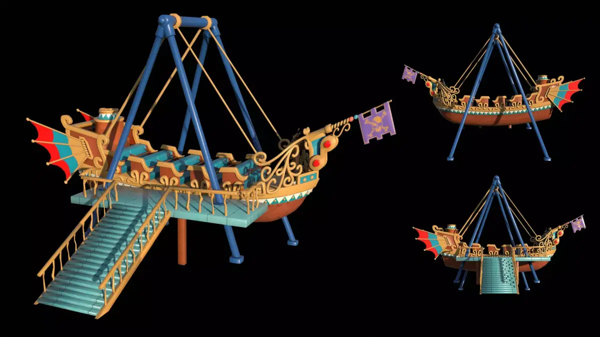 Pirate Ship 3D model 10