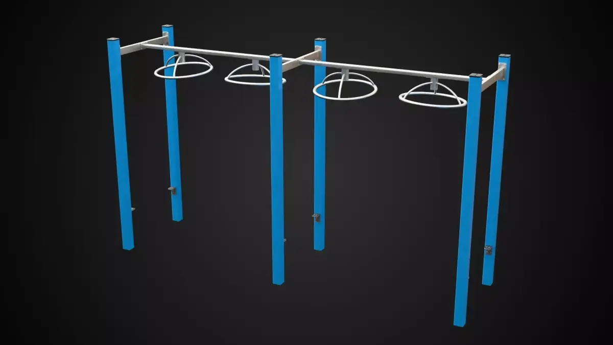Ring Monkey Bars Exercise Equipment Low-poly 3D model