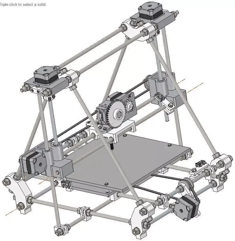 Modified Mendel Huxley Free 3D model