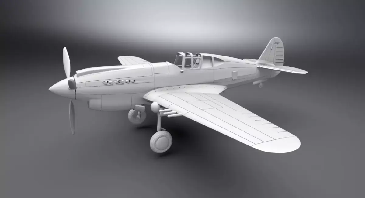P 40 Warhawk Scale model 3D print model