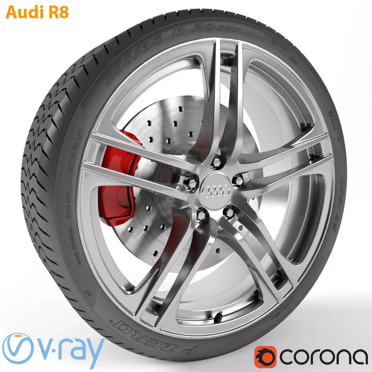 Audi R8 Wheel 3D model
