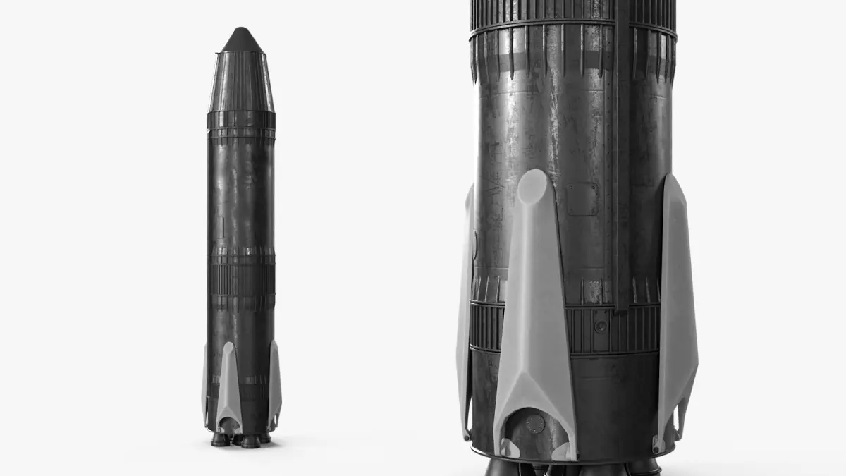 Advanced Orbital Rocket Black 3D model