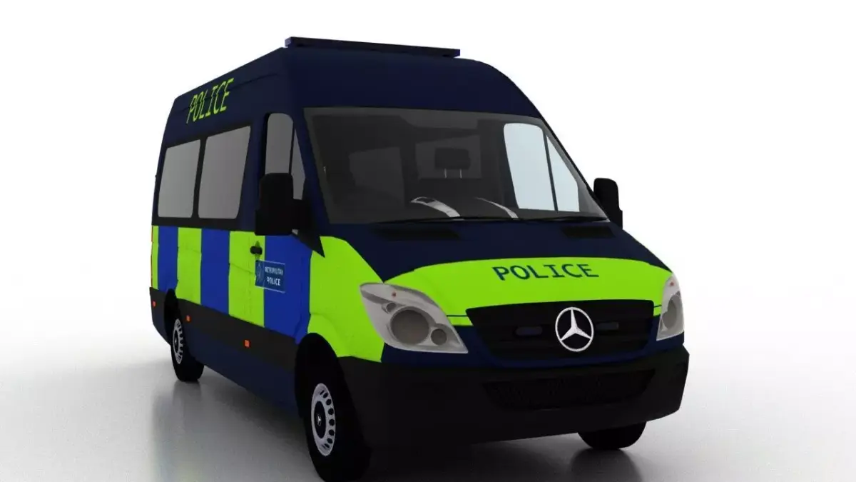 Mercedes Benz Sprinter L2H2 2009 England Police Passenger UK 3D model