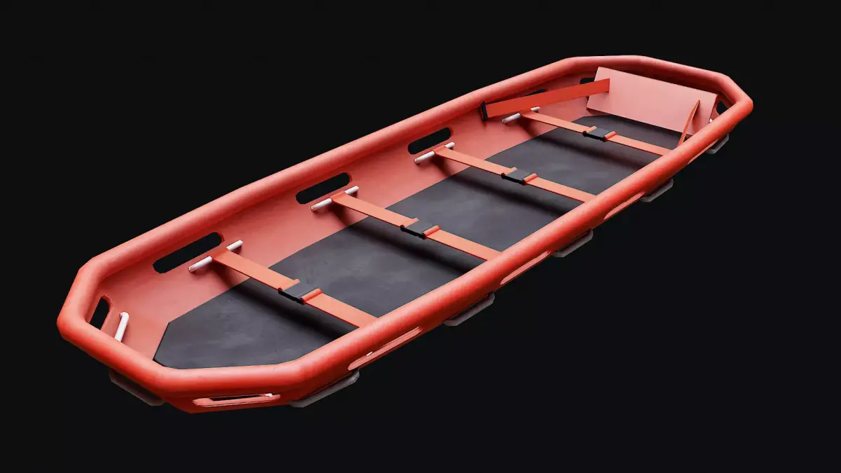 Low Poly PBR Basket Stretcher Low-poly 3D model